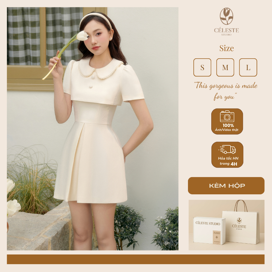 [LIMITED] CÉLESTE - Váy Cổ Sen Camy Dress