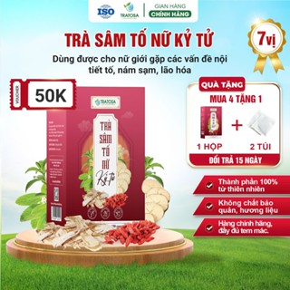 Trà sâm tố nữ kỷ tử 7 vị TRATOSA 30 túi lọc, giúp sáng da, cân bằng nội tiết hoàn toàn từ thiên nhiên