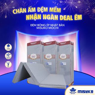 Mới 2024 | Đệm bông ép Misuko Mochi vải gấm xốp gập 3