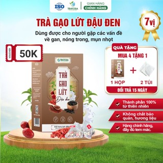 Trà gạo lứt đậu đen 7 vị TRATOSA 30 túi lọc, mát gan thanh lọc cơ thể nguyên liệu an toàn, hoàn toàn từ thiên nhiên