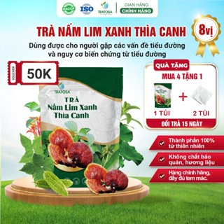 (MUA 4 TẶNG 1) Trà nấm lim xanh thìa canh giúp hạ, ổn định chỉ số đường huyết bổ thận, giảm mỡ máu, tiểu đêm TRATOSA