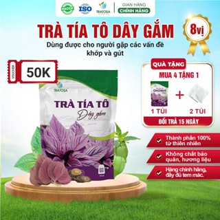 Trà tía tô dây gắm TRATOSA 8 Vị thảo dược tốt cho gout và khớp, 60 túi lọc hòan toàn từ thiên nhiên