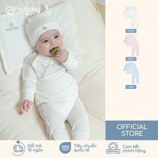  Bộ Quần Áo Dài Tay Cài Chéo Bubaby Phối Tai Gấu Cho Bé Sơ Sinh Vải Mềm Mịn Thoáng Khí BSR110811 