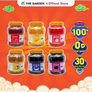 Mứt, sốt sinh tố THE GARDEN hộp 2.5kg hương vị Dâu, Xoài, Đào, Chanh leo, Dâu Tằm, Việt Quất