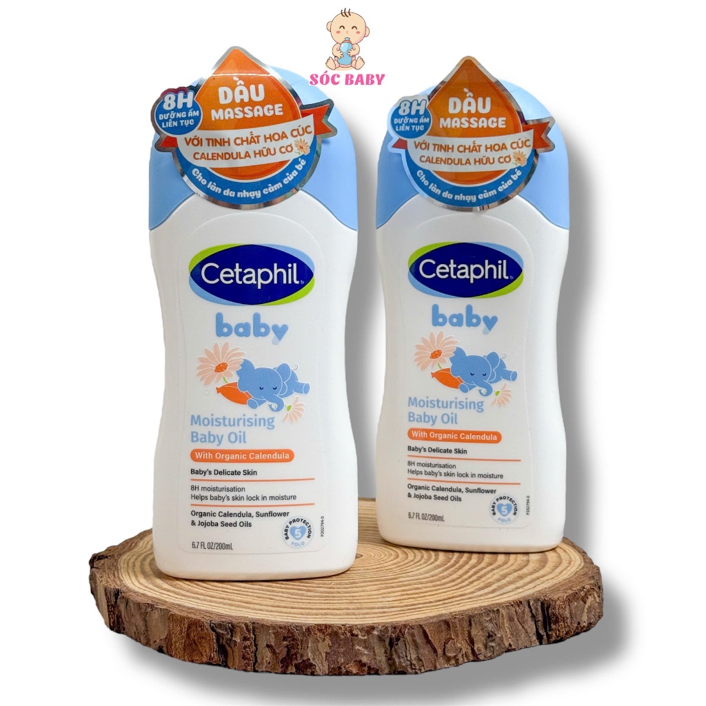 Dầu massage dưỡng ẩm Cetaphil Baby Moisturising Baby Oil 200ml