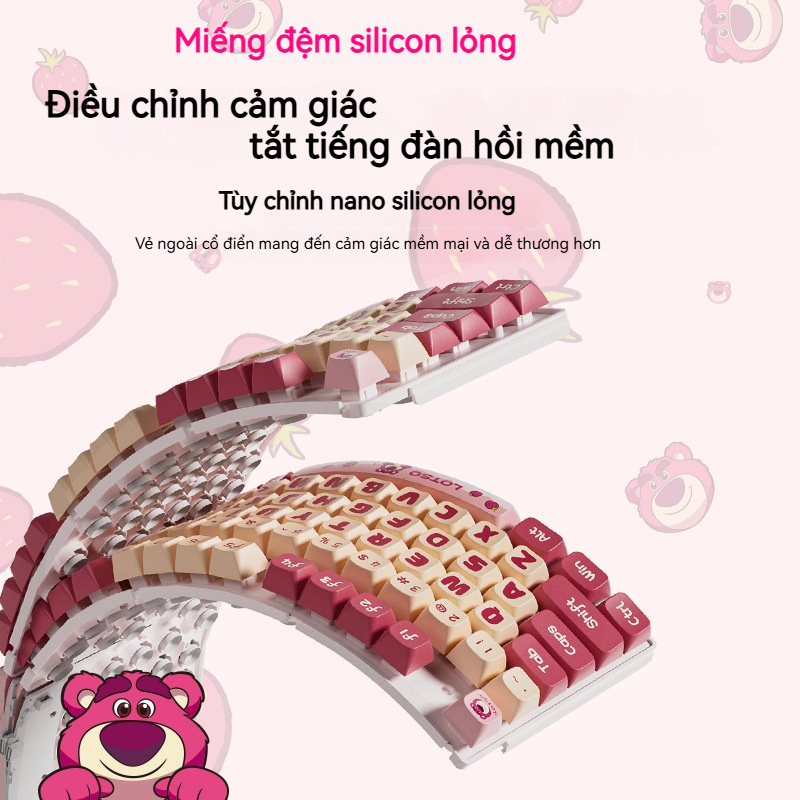 Bàn phím giả cơ không dây Bluetooth/2.4G D98 Phím Led Pin Sạc 2000mAh cho văn phòng kết nối Laptop máy tính điện thoại | BigBuy360 - bigbuy360.vn