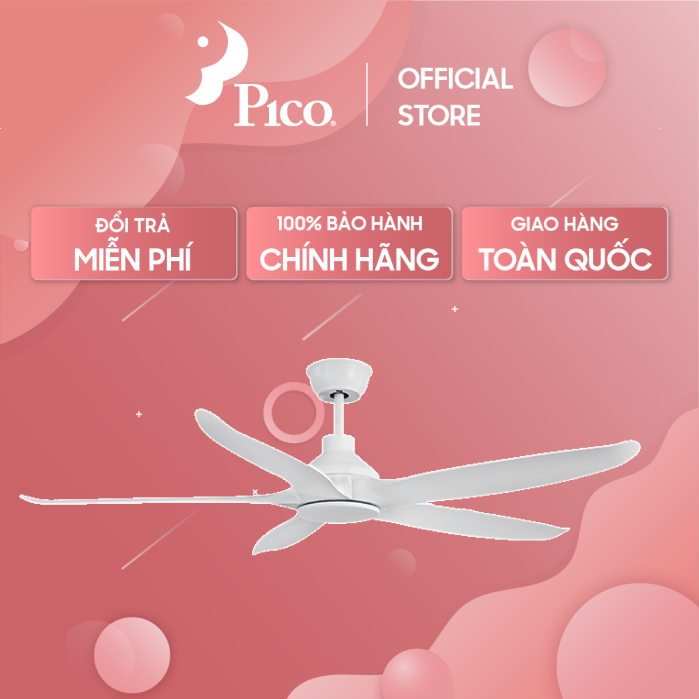 Quạt trần BENNY BF-C54HEW, 5 cánh 137 cm, cs 38W, ĐK, trắng, động cơ DC, xuất xứ Thailand