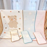  Bộ Chiếu Điều Hoà Kèm Gối Tencel MONONA Cao Cấp Thảm Trải Nôi Cũi Thảm Nằm Thoáng Mát Cho Bé KT 60x120cm  Mới  