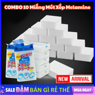  Combo 10 Miếng Mút Xốp Melamine Lau Chùi Tiện Lợi Thần Thánh Miếng Chà Vệ Sinh Nhà Bếp Thần Kỳ # 