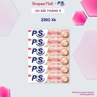 [LIVE] Bộ 6 Kem đánh răng P/S Răng Trắng Hơn Sau 7 Ngày 230g/hộp 