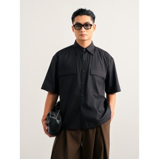 Áo Sơ Mi Nam B Brown Lucas Pocket Relaxed Shirts - Tay Lửng Túi Hộp, Thoải Mái, Mặc Hàng Ngày