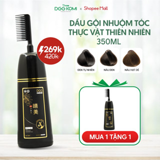 Dầu gội nhuộm tóc, phủ bạc thảo dược Komi Việt Nam DGG dạng lược chải thông minh - LƯỢC 350ML