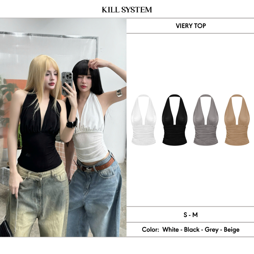 Áo yếm hở lưng, xẻ ngực gợi cảm VIERY - 𝐊𝐈𝐋𝐋 𝐒𝐘𝐒𝐓𝐄𝐌 | BigBuy360 - bigbuy360.vn