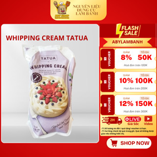 KEM SỮA WHIPPING CREAM TATUA - 1L Kem tươi pha trà sữa, làm bánh cake, crepe, kem sữa tươi nấu soup