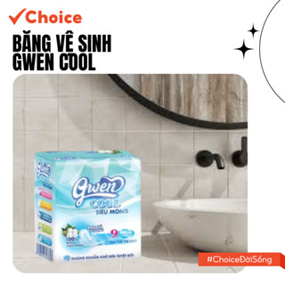   Choice  Băng vệ sinh GWEN COOl Enter Việt Nam FM1-0676-5 9 miếng BVS ban ngày có cánh,24cm 