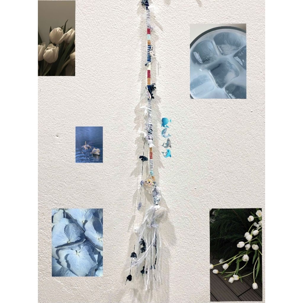 Kẹp tóc Hairwrap màu sắc cá tính - len lông, charm đuôi cá