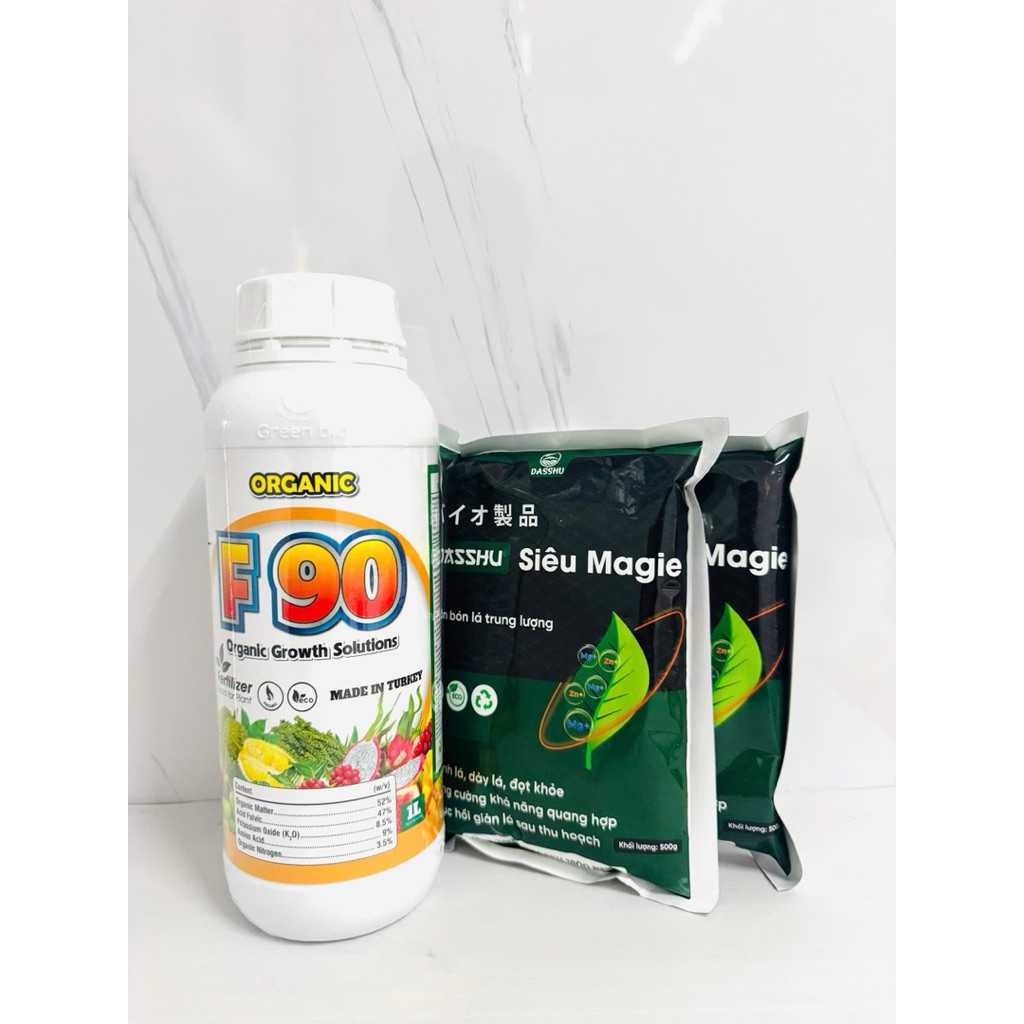 F90 phân bón F90 tặng kèm 2 gói Magie kẽm giúp cây ra rễ mạnh bung đọt nhanh, xanh cây dày lá, lá bó