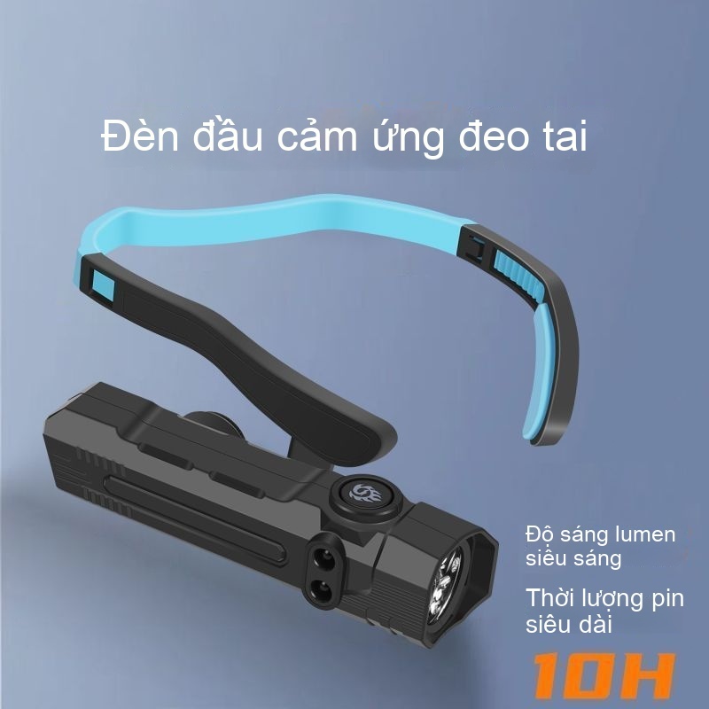 Đầu gắn cảm ứng Head Light Camping Light led Làm việc ngoài trời ánh sáng sạc ánh sáng leo núi đêm c