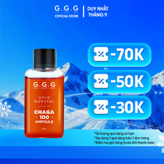  Booster Nấm Chaga Hỗ Trợ Cấp Ẩm Sâu Và Làm Dịu Da G.G.G Uniq Booster Chaga 100 Ampoule 30ml 