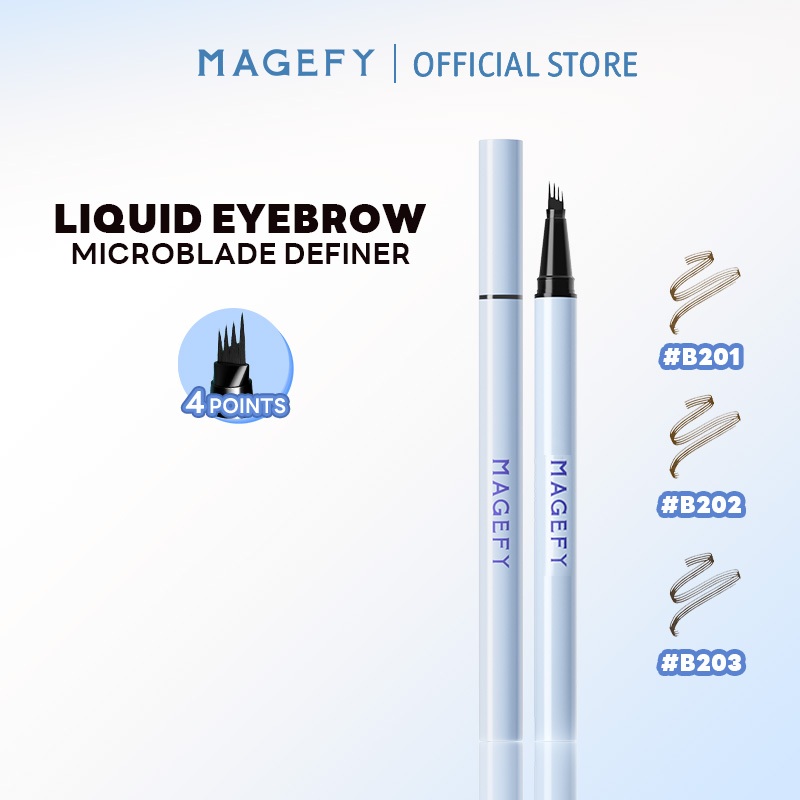 MAGEFY Bút Kẻ Lông Mày 4 Ngạnh Waterproof , Không Lem E03