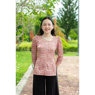 Áo thun bà ba nữ tay lỡ cổ vuông vải thun co giãn, họa tiết phong phú (AG AL- BBHVCV-AG) - Cúc Dưỡng