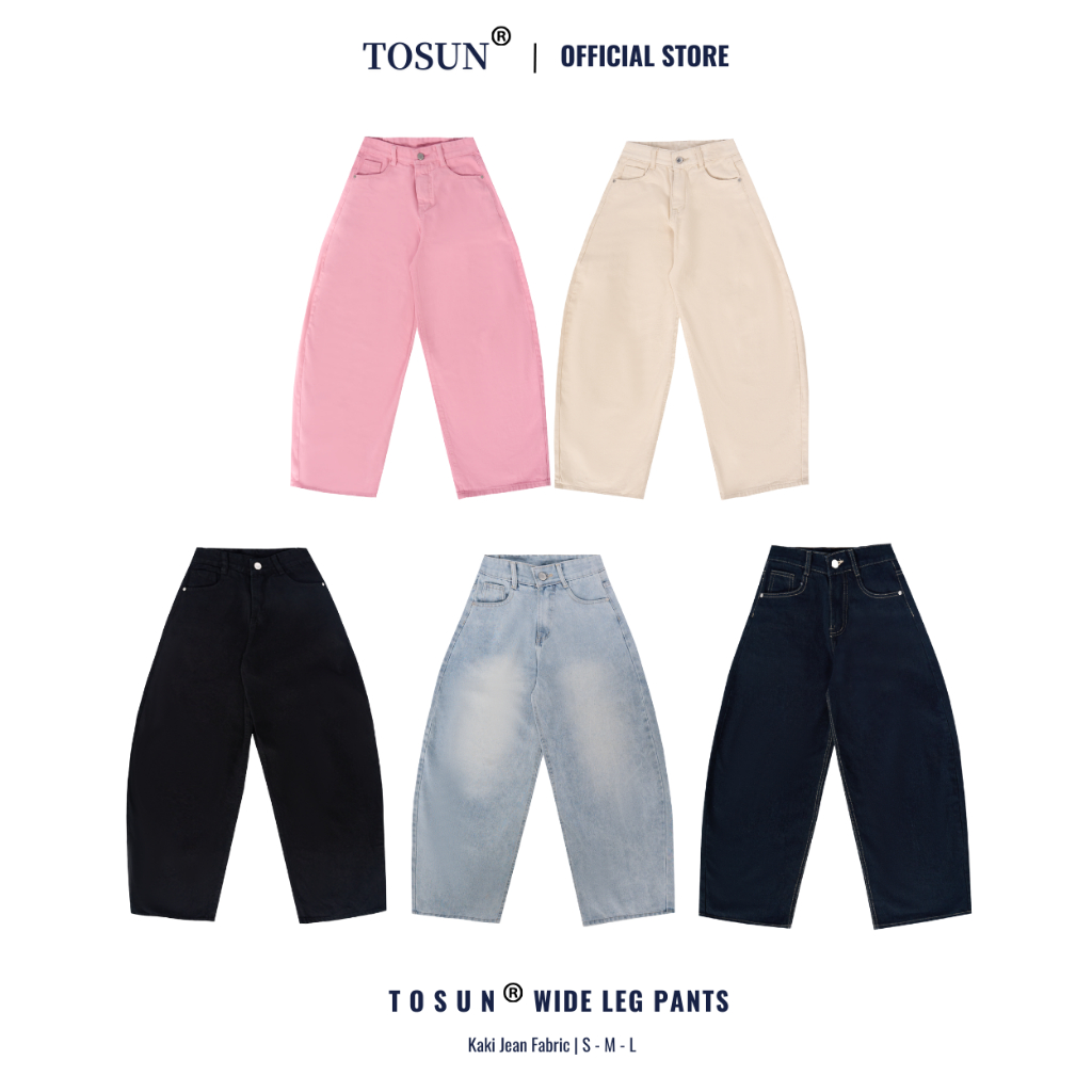 Quần Jean Ống Rộng Dáng Bí 𝐓𝐎𝐒𝐔𝐍 Form Unisex Nam Nữ Nhiều Màu Slouchy Pants Q13