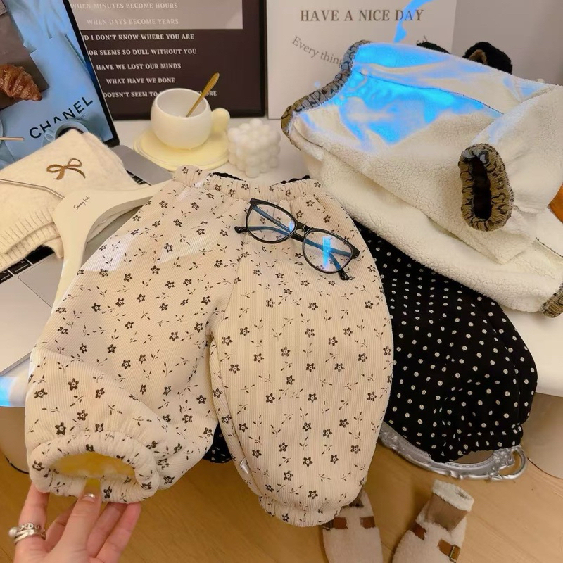 Quần dài mùa đông cho bé,quần dài được thiết kế phom ống rộng cho bé phong cách hàn quốc