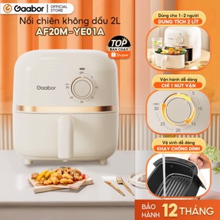Nồi chiên không dầu mini 2L Gaabor AF20M-YE01A nấu nhanh tiện lợi - phù hợp cho sinh viên văn phòng