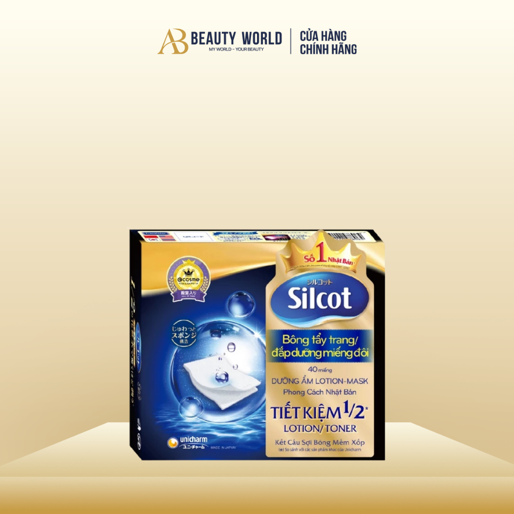 Bông Tẩy Trang Silcot Miếng Đôi Đắp Dưỡng 40 miếng | AB BEAUTY WORLD