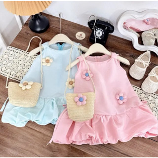  Váy Hoa Cúc Bông Xinh Cho Bé Gái Từ 6-30kg 