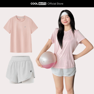Set đồ thể thao nữ tập gym pickleball Áo Core Tee và Quần 3.5inch Core Shorts co giãn siêu nhẹ thoả mái - Coolmate Women