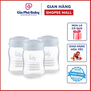  Bộ 3 bình trữ sữa 150ml cổ rộng Fatz Baby FB0120N hàng chính hãng 