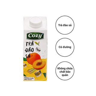 1 Lốc COZY 225 Trà Đào Sả / 4 hộp -225ml