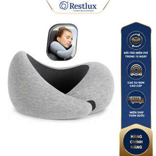 Gối Cao Su Non Cao Cấp RESTLUX RGC06 Kê Cổ Chữ U Công Thái Học Chất Liệu Vỏ Polyesster Có Túi Đựng
