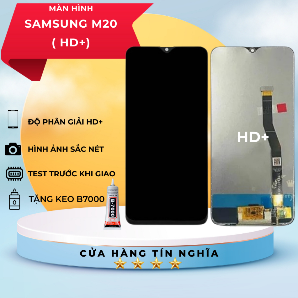 MÀN HÌNH SS M20 (ZIN) - ĐEN -TẶNG KEO DÁN B7000