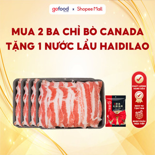 [Hỏa Tốc HN] Mua 2kg Ba Chỉ Bò Canada Tặng 1 Gói Nước Cốt Lẩu Haidilao - Gofood