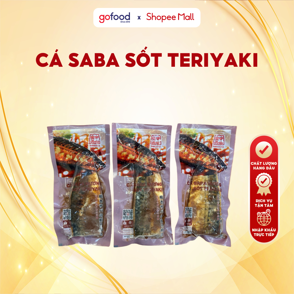 [Hỏa Tốc HN] Cá Saba Nướng Sốt Teriyaki Nakayama Foods Gói 120gr Dùng Trực Tiếp - Gofood