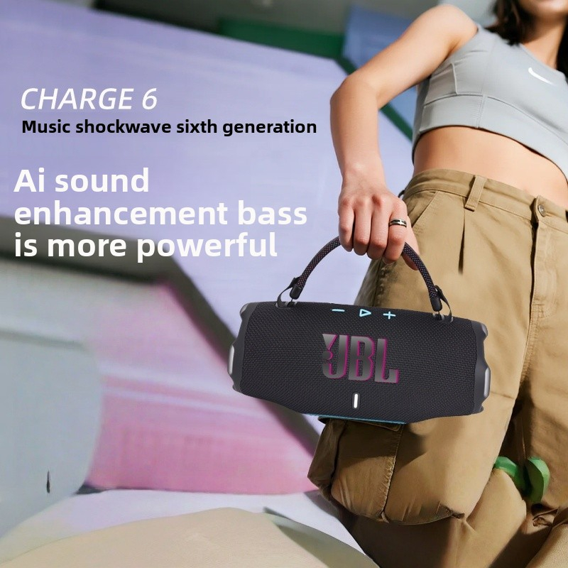 JBL CHARGE 6 Shockwave Wireless Bluetooth Speaker, portable waterproof for home and outdoor use, hig