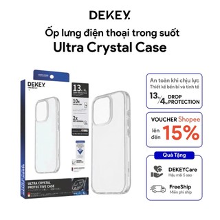 Ốp Lưng DEKEY Magic Cover Ultra Crystal Chống Sốc Cho 15 16 Pro Max Trong Suốt Cao Cấp 