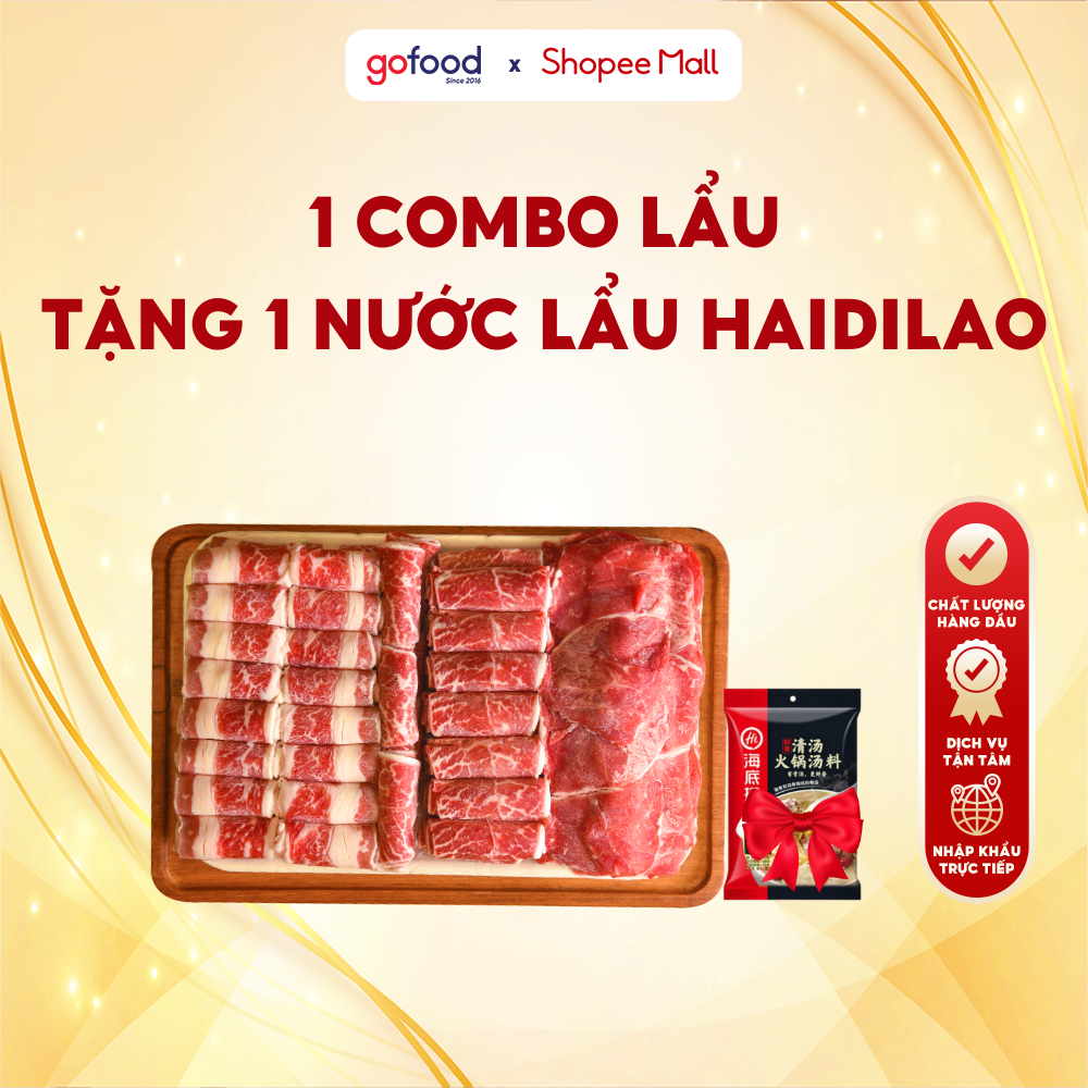 [Hỏa Tốc HN] Mua 1 Combo Lẩu Sum Vầy 3-4 Người Ăn Tặng 1 Nước Lẩu Haidilao - Gofood