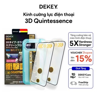  Combo 2 Kính - Cường Lực DEKEY Master Glass 3D Quintessence – Độ Cứng 10H Full Viền Khung Dán Dễ Dàng 