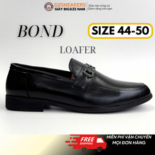 (44-50) Giày Tây bigsize nam Horsebit Loafer ‘’BOND’’ da bò, giày lười nam sang trọng,thời trang công sở