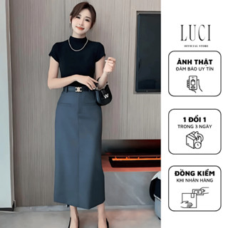 Chân váy xuông ép mùng cao cấp dài 80cm CV011