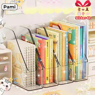  Kệ Đựng Tài Liệu A4 Trong Suốt Để Bàn PAMI Hộp Đựng Sách Vở Nhựa Acrylic Cứng Cáp Decor Bàn Học 
