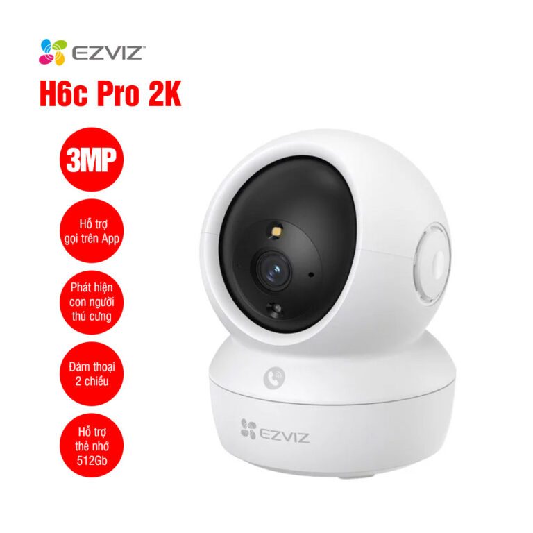 Camera WiFi EZVIZ H6C Pro 2K 3MP, 3K 5MP (Quay quét, gọi qua app)
