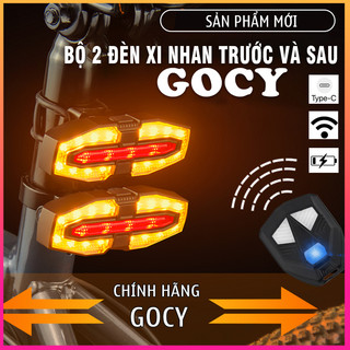  Đèn xi nhan xe đạp trước và sau Gocy không dây cảnh báo có còi led siêu sáng hoạt động bền bỉ 