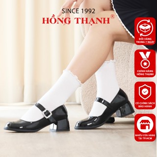  Giày Búp Bê Nữ HỒNG THẠNH Giày Gót Vuông Cao 4cm Mũi Tròn Quai Hậu Trendy Tôn Dáng - 8132 