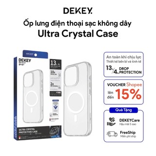  Ốp Lưng Điện Thoại Trong Suốt DEKEY Magic Cover Ultra Crystal Case Sạc Không Dây Cho 14Pro- 16Promax 