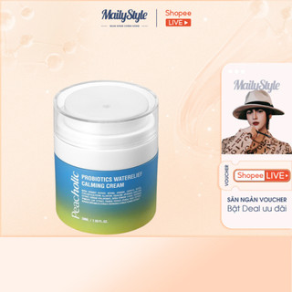  M45_ Kem đêm dưỡng ẩm phục hồi lợi khuẩn ngải cứu Peacholic Waterlief Calming Cream 50ml  BAO BÌ MỚI  