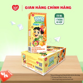 Kun Sữa trái cây Cam có Thạch thùng 48 hộp x 170ml